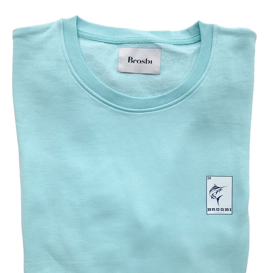 Crew Sweat - The Swordfish (Card 28) - aqua