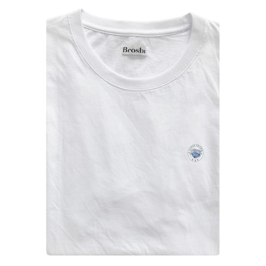Classic Slim Fit Tee - Steak Frites - white