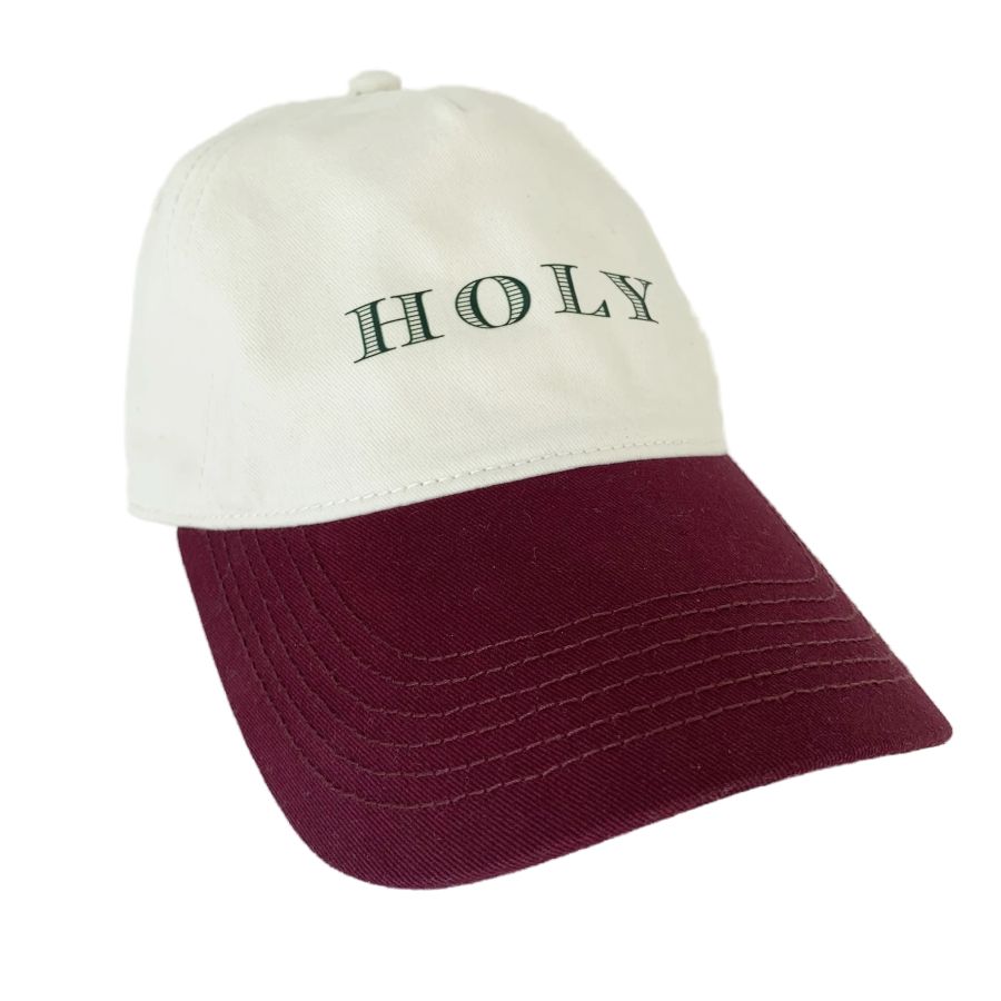 The Holy Cap - warm white/bordeaux