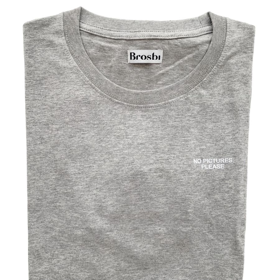 Slim Fit Tee - Selfie - light grey melange