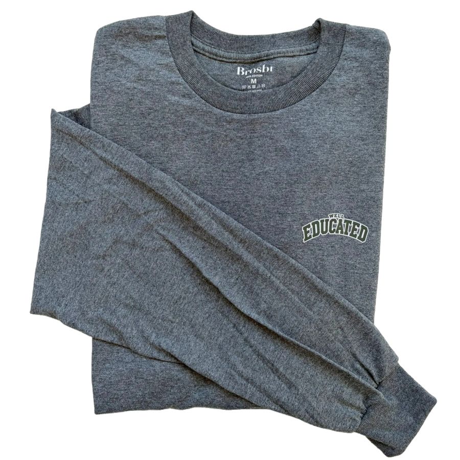 Classic Longsleeve - Well Educated - dark grey melange