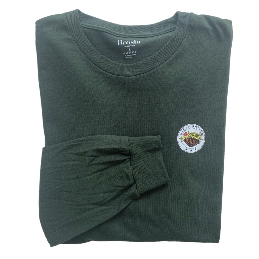 Classic Longsleeve Tee - Steak Frites - dark green