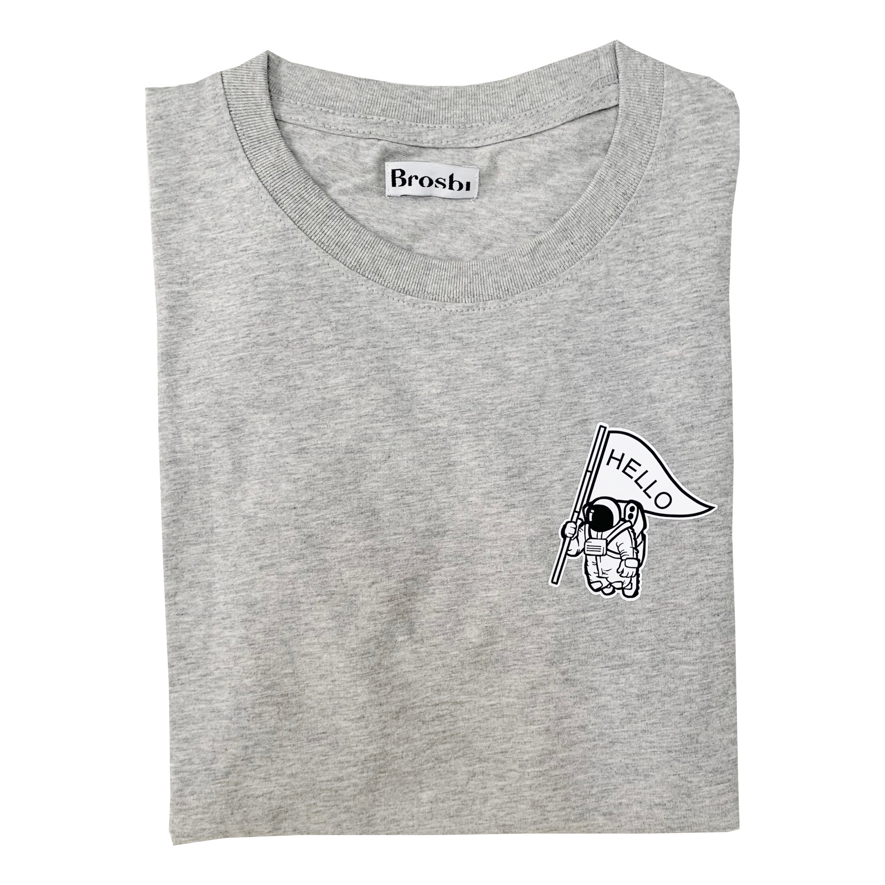 Classic Slim Fit Tee - Moon Man - lightgrey