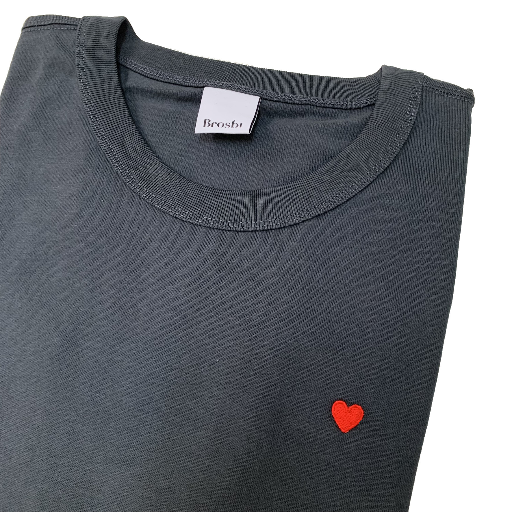 Loose Fit Tee - Icon Heart - cement grey