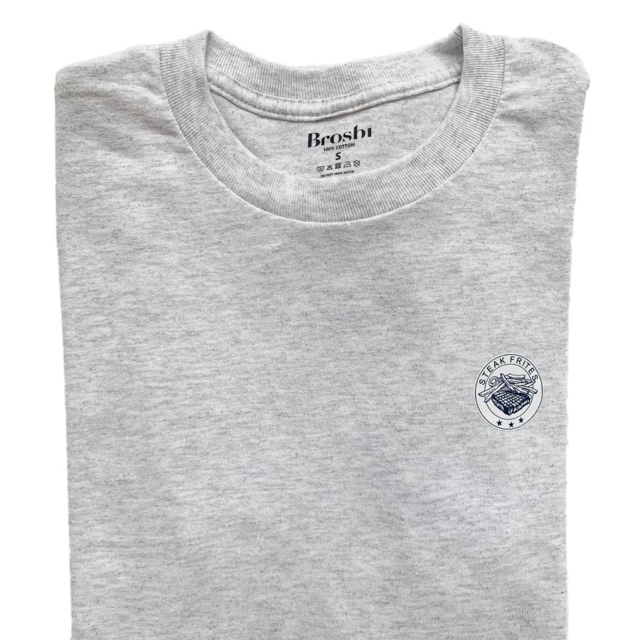 Classic Longsleeve Tee - Steak Frites - soft grey melange