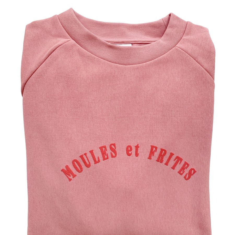 Raglan Sweat - Moules et Frites - rose