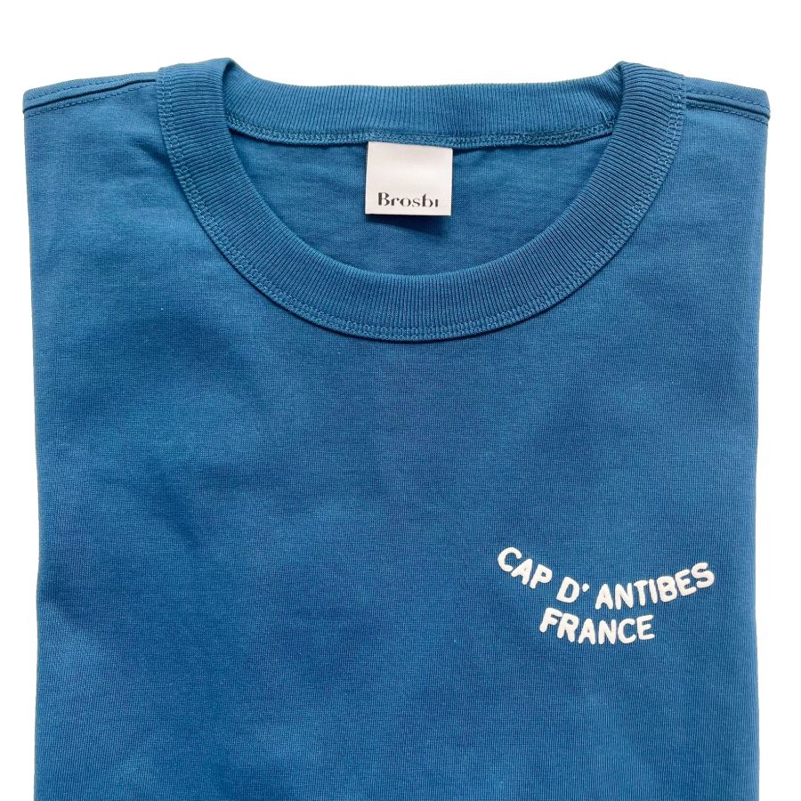 Heavy Cotton Tee - Cap d' Antibes - steel blue