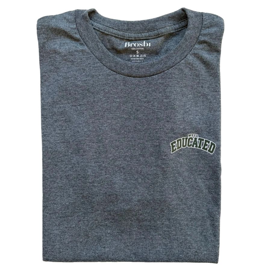 Regular Tee - Well Educated - dark grey melange
