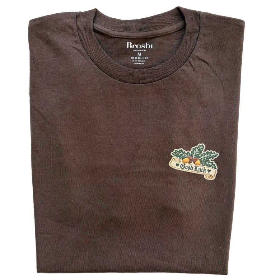 Regular Tee - Oak Leaves - dark brown
