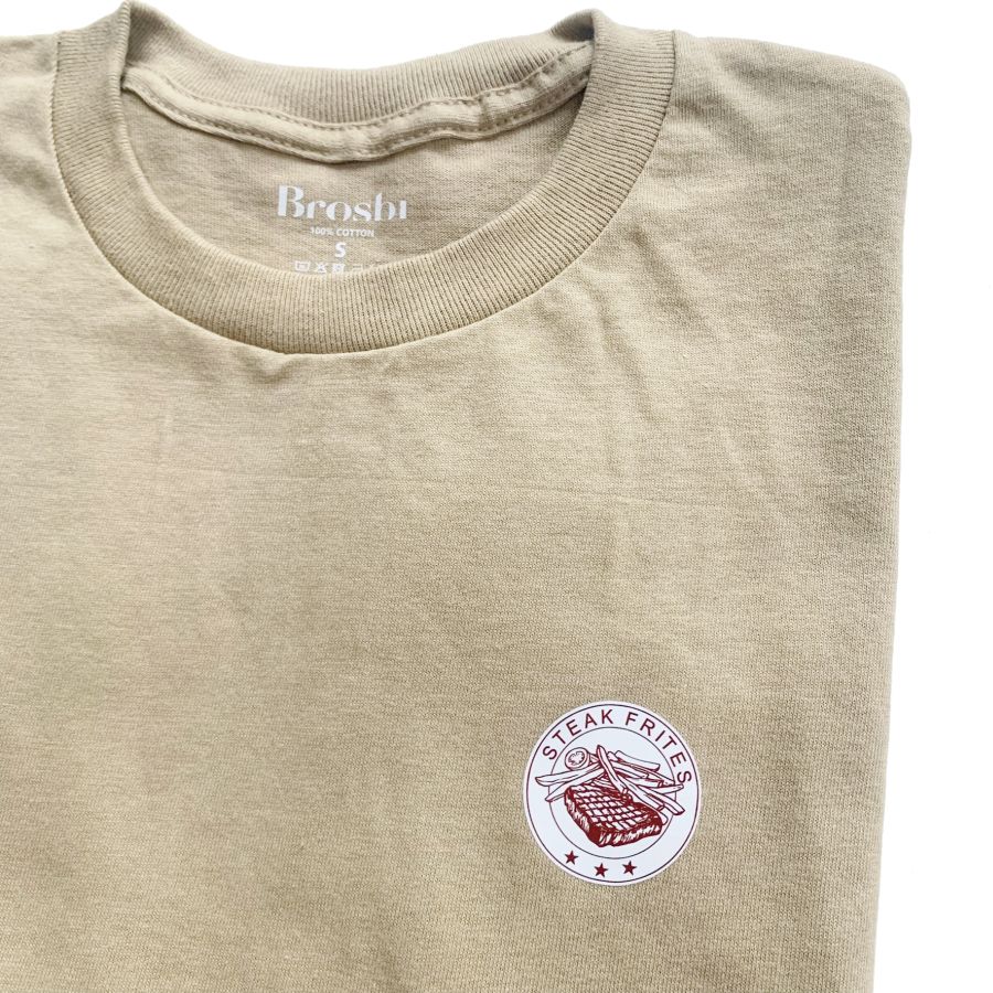 Regular Fit Tee - Steak Frites - sand