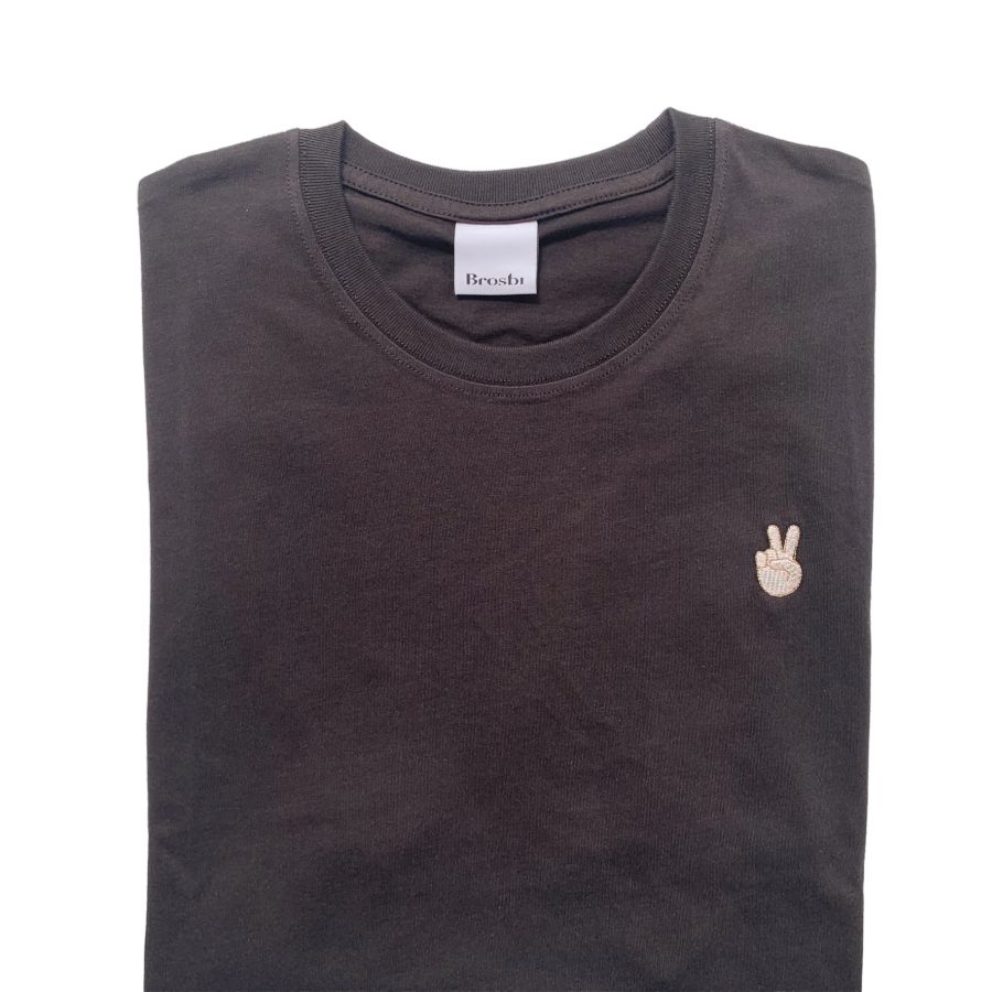 Regular Tee - Peace - dark brown