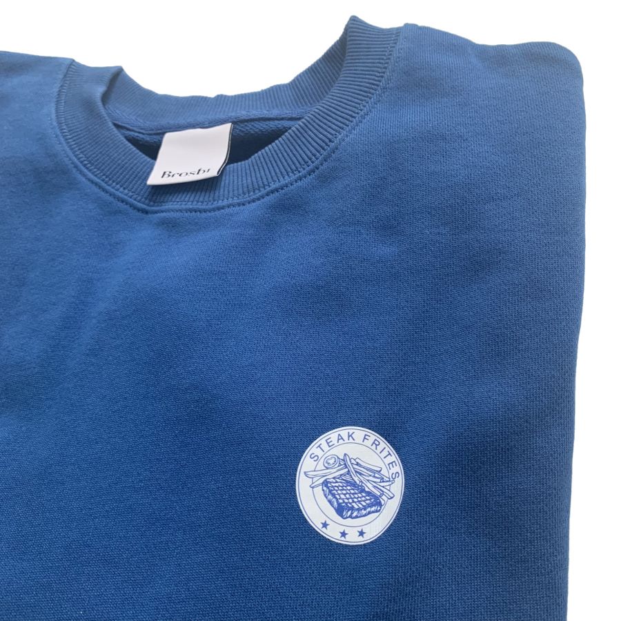 Crew Sweat  - Steak Frites - steel blue