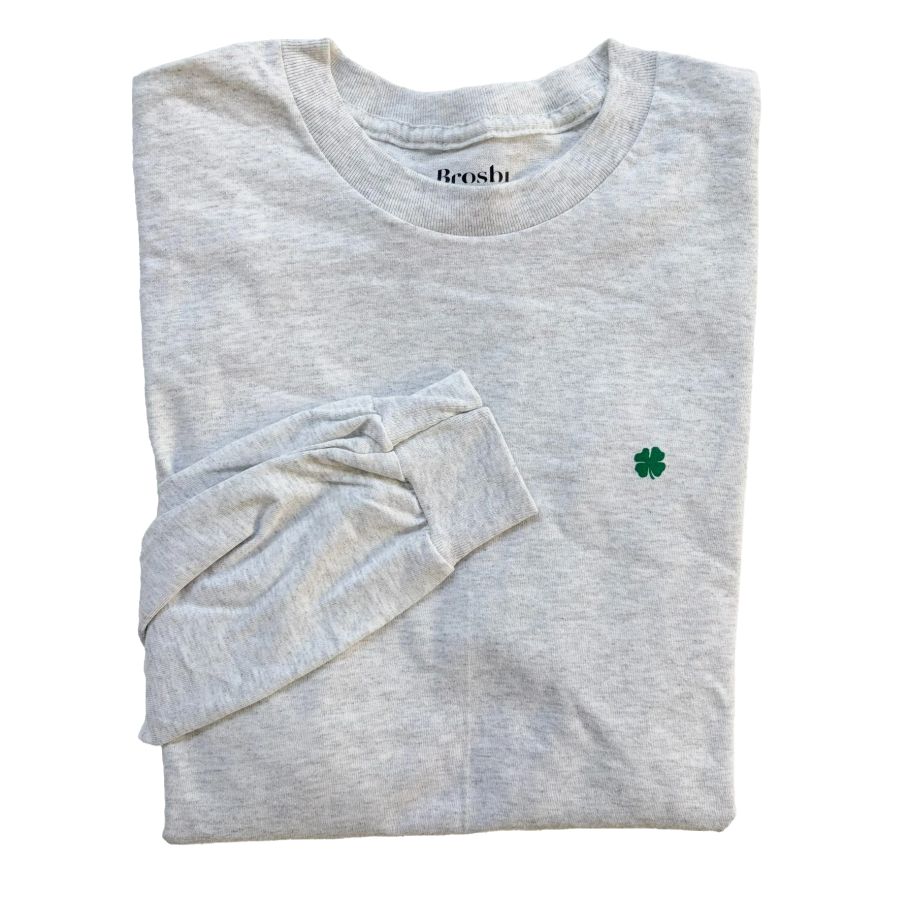 Classic Longsleeve - Shamrock - very light grey melange