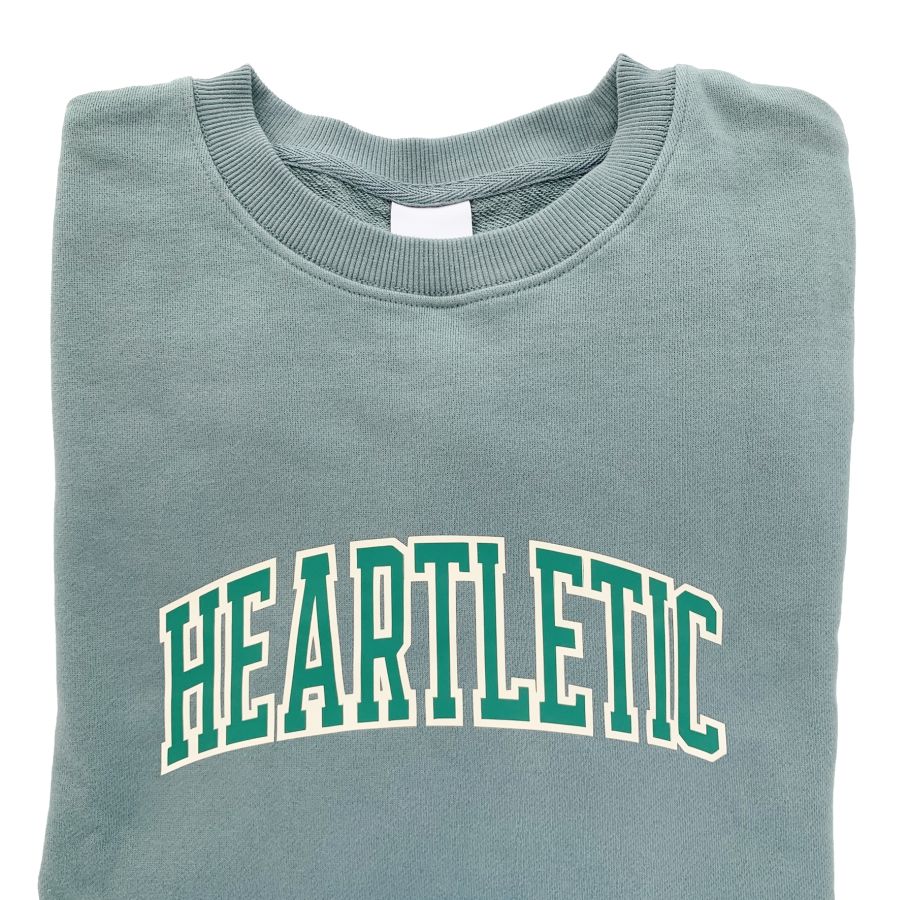 Crew Sweat - Heartletic - sage green