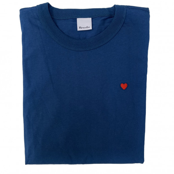 Loose Fit Tee - Icon Heart - steel blue