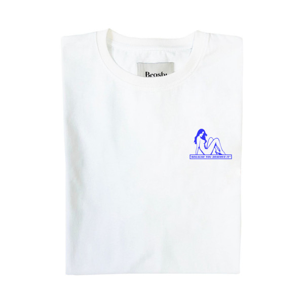 Regular Fit Tee - You Deserve It - white