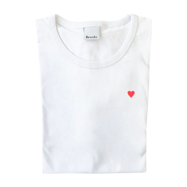 Loose Fit Tee - Icon Heart - white