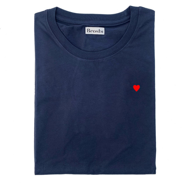 Classic Slim Fit Tee - Icon Heart - navy
