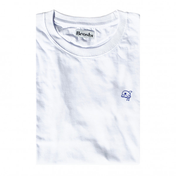 Classic Slim Fit Tee - Baby Dolphin - white