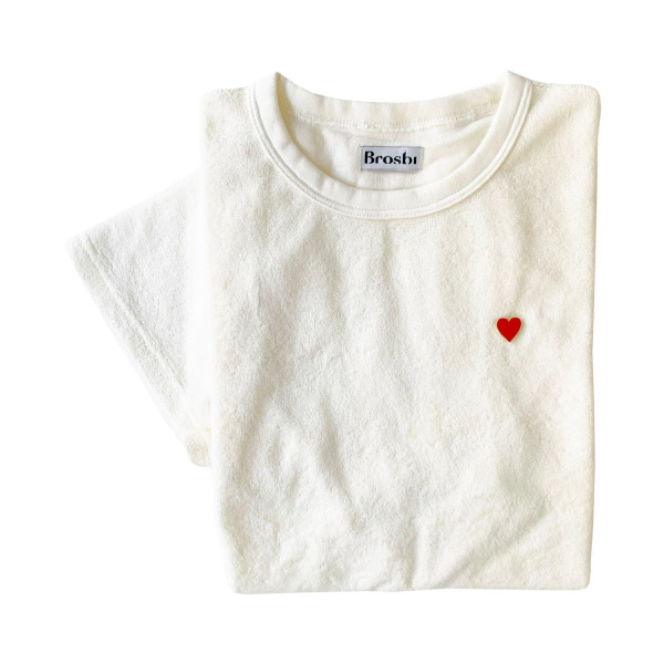 The Towel Tee - Icon Heart - off-white