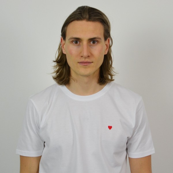 Classic Slim Fit Tee - Icon Heart - white